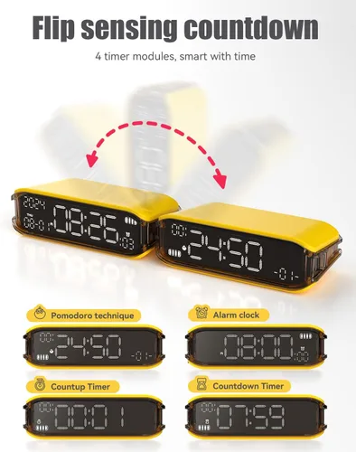 Vista 4 de Reloj despertador digital para dormitorios, pequeño reloj despertador para mesita de noche, alarma fuerte para personas que duermen con mucha