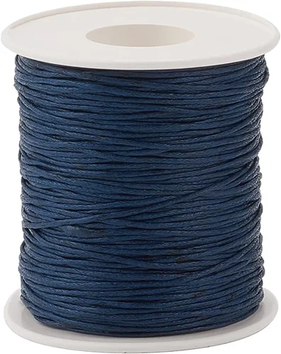 Vista 18 de Cordón de algodón encerado aguamarina de 100 yardas, hilo trenzado para cuentas de cordón de pulsera, collar de alambre de 0.039 pulgadas