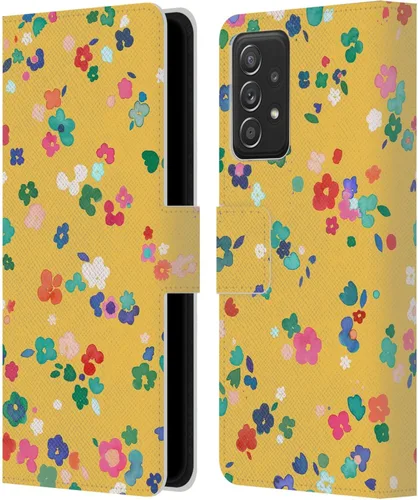 Vista 281 de Head Case Designs Officially Licensed Ninola Ditsy Flowers Yellow Nature Bold Leather Wallet Case Compatible with Samsung Galaxy A07 4G