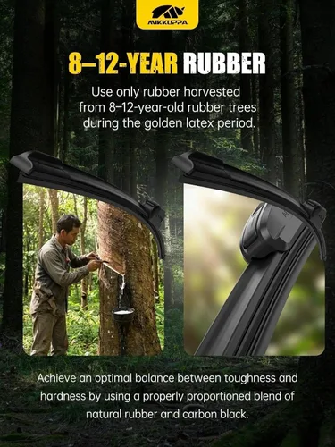 Vista 5 de MIKKUPPA Windshield Wipers Blades 20"+20" Automotive for My Car