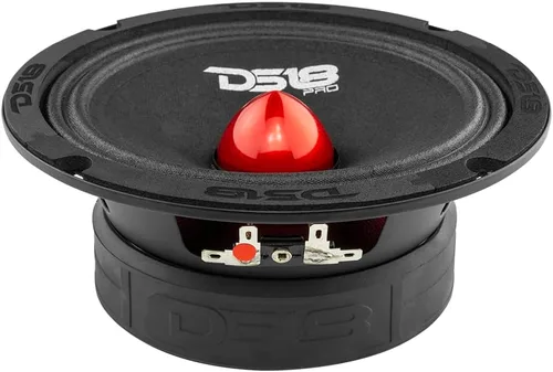 Vista 5 de DS18 PRO-GM6.4B - Altavoz de 6.5 pulgadas, rango medio, bala de aluminio roja, 480 W máximo, 140 W RMS, 4 ohmios, altavoces de puerta de audio