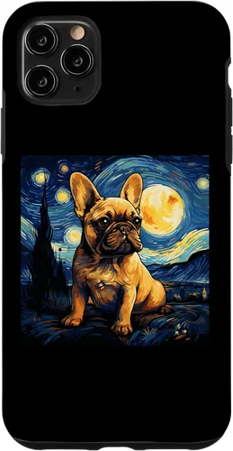 Vista 13 de Funda para iPhone 14 Pro Max Van Gogh Dog Bulldog francés