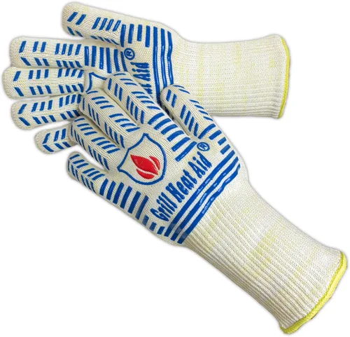 Vista 14 de Guantes de parrilla y barbacoa GRILL HEAT AID para asar y cocinar, Algodón