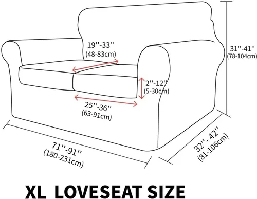 Vista 29 de MAXIJIN 2 piezas de fundas para silla con brazos, funda para silla de sofá para sala de estar, funda elástica para perros para una silla con 1 cojín