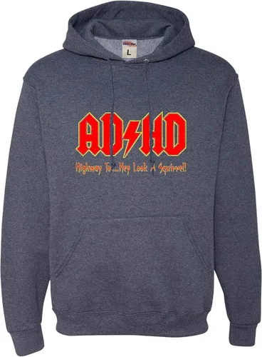 Vista 24 de Go All Out Sudadera con capucha para hombre y mujer con texto en inglés "Highway To Hey Look A Squirrel