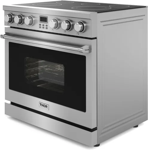 Vista 3 de THOR Kitchen Cocina eléctrica profesional de 36 pulgadas en acero inoxidable - Modelo ARE36