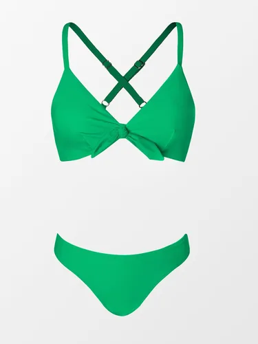 Vista 5 de CUPSHE - Conjunto de bikini de dos piezas para mujer, estampado floral y detalle de nudo de conejo