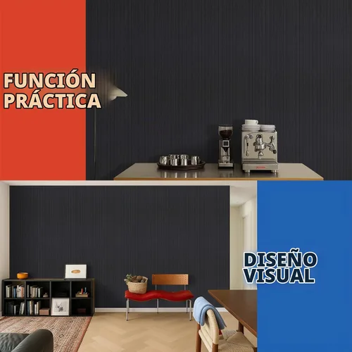 Vista 8 de Paquete de 10 paneles acústicos grandes, panel acústico de pared de 47.2 x 23.6 pulgadas, panel autoadhesivo a prueba de sonido para oficina