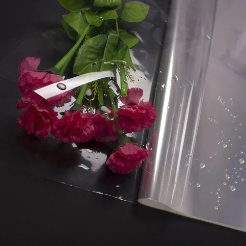 Vista 5 de NatureMan 50 hojas de papel de regalo de flores de celofán transparente, impermeable, para cestas de regalo de flores (transparente)