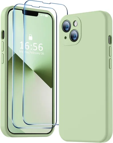 Vista 28 de BossKiss Funda compatible con iPhone 13 Pro, silicona de alta calidad mejorada [protección de cámara] [2 protectores de pantalla]