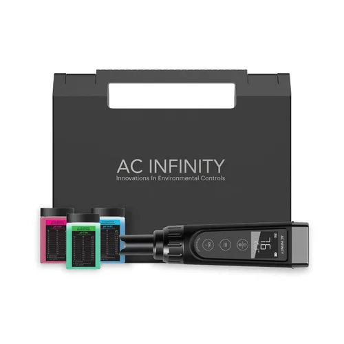 Vista 9 de AC Infinity Kit de Medidor Hidropónico PRO, Lápiz Digital de pH de Alta Precisión con Precisión de pH ±0.01 y Sonda Intercambiable, Medidor Todo