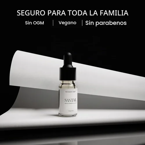 Vista 2 de Aceite Difusor Santal de The Magic Scent - Fragancia - Frío y Ultrasónico - Aceite Esencial de Sándalo - Aceites Difusores de Aromas para el Hogar