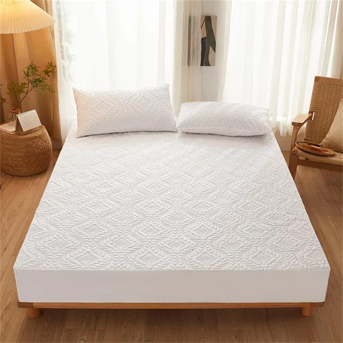 Vista 13 de Protector de colchón impermeable, transpirable, suave, para colchón de 6 a 18 pulgadas, funda de colchón lavable sin ruido para dormitorio, hotel