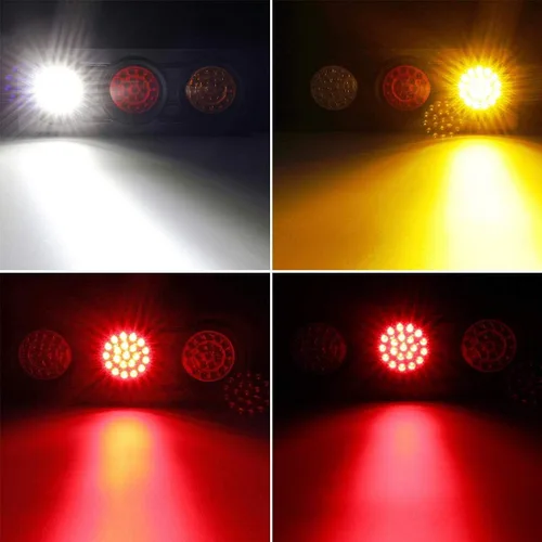 Vista 2 de Partsam Kit de barras de luces traseras de remolque de camión de 63 luces LED para remolque, luz trasera de freno de señal de giro de parada