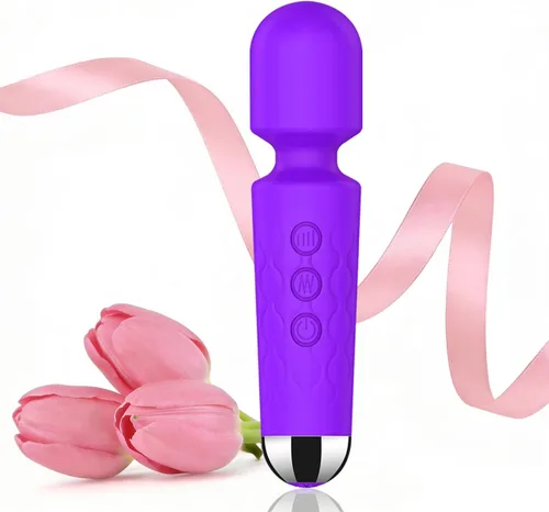 Vista 7 de AEVEONE Masajeador personal, función de varita de mano, silencioso e impermeable, 20 velocidades, 8 patrones de vibración inalámbrica para cuello
