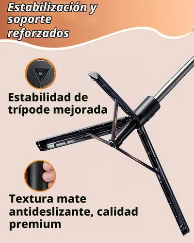 Vista 7 de Trípode de teléfono de 67 pulgadas Selfie Stick para iPhone y teléfono Android, soporte de trípode para teléfono celular con control remoto