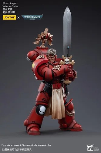 Vista 5 de JOYTOY 1/18 Warhammer 40,000 Figura de acción Blood Angels Veteran Salus Collection Modelo Regalo de cumpleaños