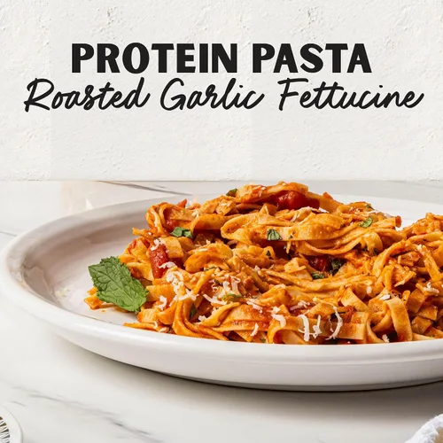 Vista 4 de Al Dente Carba-Nada Fettuccine de ajo asado, bajo en carbohidratos, alto en proteínas, apto para dieta cetogénica y de puntos, fideos de pasta
