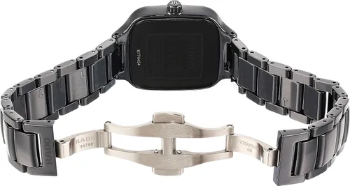Vista 4 de Rado Reloj automático suizo verdadero cuadrado unisex Negro Reloj automático