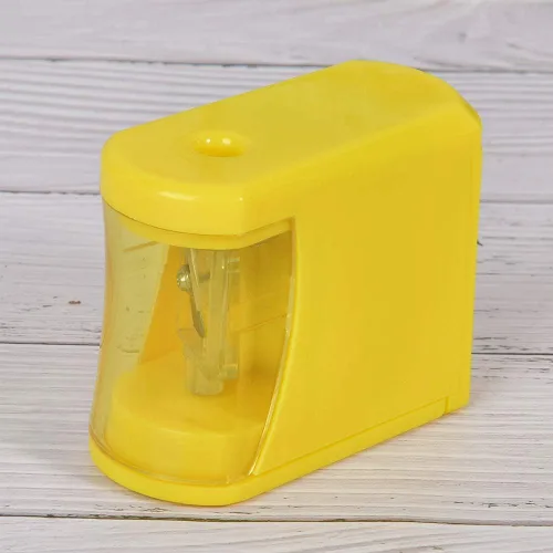 Vista 5 de Sacapuntas automatizados amarillos de los sacapuntas eléctricos del ABS para el uso del aula del hogar de la oficina de la escuela