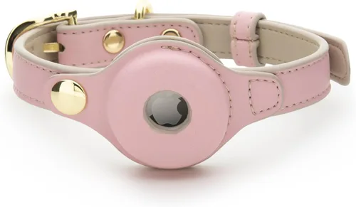 Vista 11 de Collares, arneses y correas para perros Nina Woof de Cupertino, fabricados con cuero vegano con soporte para dispositivo de seguimiento de perros