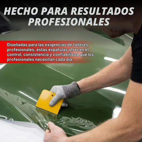 Vista 8 de LAUCO Esparcidores de relleno de carrocería para automóviles (100 piezas) – Esparcidor de plástico reutilizable amarillo para rellenos automotrices