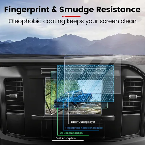 Vista 4 de GFJNFG - Protector de pantalla compatible con Ford F250 2025 2026 de 8 pulgadas, para Ford F250 F350 F450 2023-2026 [XL/XLT] y para Ford F150