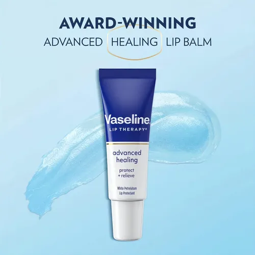 Vista 6 de Vaselina para labios con fórmula avanzada Vaseline; protector de piel, tamaño para viaje, 0,35 onza., paquete de de 12, 12 #1