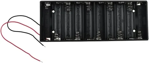 Vista 12 de HAHIYO Paquete de soporte de batería AA de 1.5 V con cubierta resistente de alambre, resortes flexibles, interruptor integrado, baterías, caja