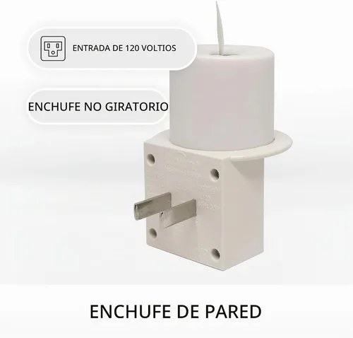 Vista 5 de Luminara Luz nocturna sin llama con sensor automático oscuro de luz del atardecer al amanecer, enchufe de pared blanco luz LED nocturna
