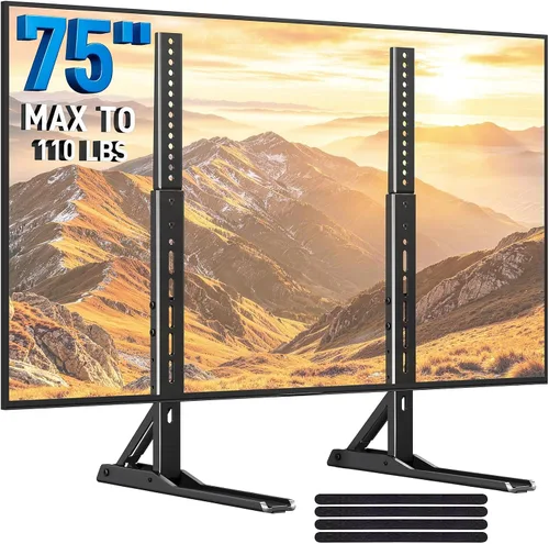 Vista 7 de PERLESMITH - Patas universales para TV de 20 a 75 pulgadas de hasta 110
