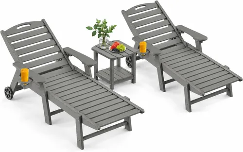 Vista 50 de Silla de salón al aire libre, silla de salón de patio de HDPE con Negro