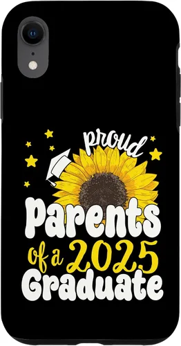 Vista 24 de iPhone 16 Parents of a 2025 Graduate 25 Senior Graduation Sunflower Case