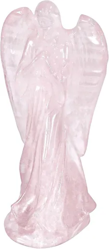 Vista 9 de Amogeeli Figura de ángel de cristal curativo natural para decoración de oficina en casa, estatua de ángel guardián de piedra energética