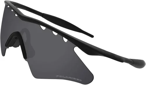 Vista 2 de BroLizard 2.0mm Thick Polarized Lens Replacement for Oakley M Frame Heater Vented Sunglasses - Black Titanium Polarized Lenses Mirror Coating