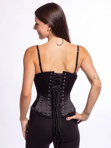 Vista 3 de Orchard Corsé CS-345 - Corsé de satén para mujer con cintura deshuesada