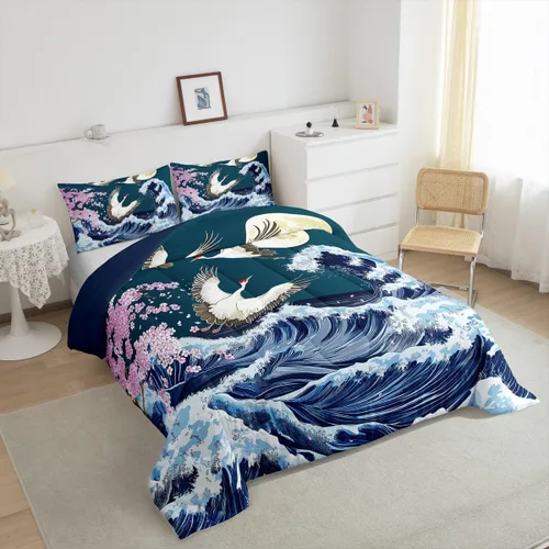Vista 118 de Erosebridal Juego de edredón de hojas de cannabis, juego de ropa de cama de marihuana con estampado colorido de plantas, decoración bohemia de 2