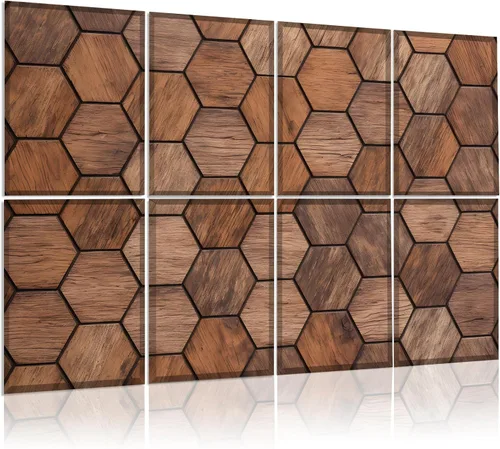 Vista 7 de KIOSSUT Paquete de 8 paneles acústicos artísticos, paneles de pared insonorizados, paneles decorativos de amortiguación de sonido, paneles