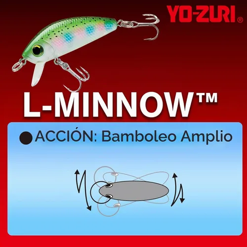 Vista 3 de Yo-Zuri Yo Zuri F 1166 L Señuelo de hundimiento Minnow Verde plateado naranja
