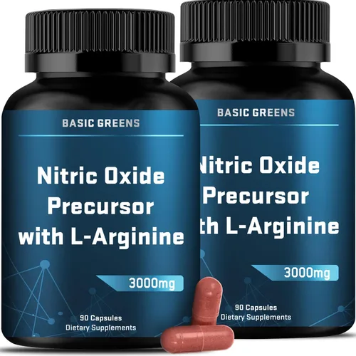 Vista 9 de L-Arginina 3000mg Suplemento de óxido nítrico para hombres y mujeres – Cápsulas veganas sin OMG con raíz de remolacha para circulación, resistencia