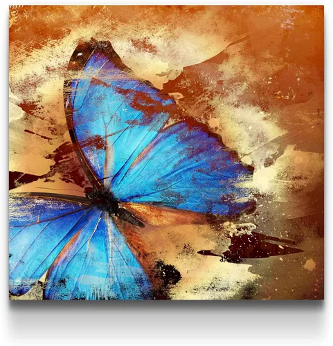 Vista 3 de Startonight Lienzo abstracto rojo Startonight, arte para la pared, Lona, Azul, M