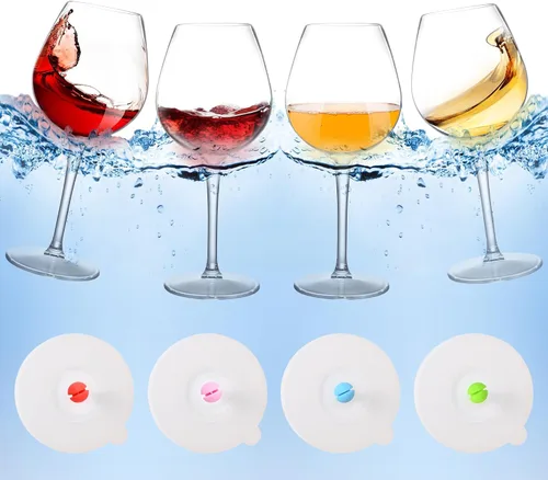 Vista 9 de Copas de vino flotantes para piscina con tapas de taza, juego de 2, copas de vino inastillables junto a la piscina, taza flotante, tina de piscina