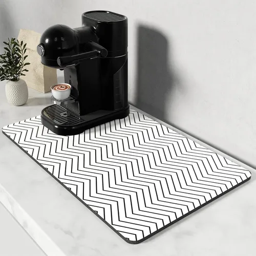 Vista 49 de Rnivvi Tapete de secado de platos para encimera de cocina, 16 x 18 pulgadas, bonita almohadilla de secado absorbente resistente al calor con goma