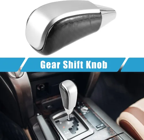 Vista 2 de Pomo de palanca de cambios de automóvil para Toyota Land Cruiser 2016-2021 4Runner 2003-2021 Tundra 2008-2021 con impresión de fibra de carbono