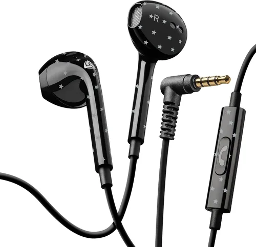 Vista 22 de LUDOS Zenith - Auriculares intraurales con cable, auriculares con micrófono, con cable para auriculares Jack de 0.138 in para iPhone, Samsung Negro
