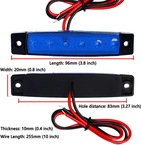 Vista 4 de 10 paquetes de luces LED de tira de roca impermeables, luces exteriores e interiores, luces de bajo brillo para ruedas y guardabarros, kits