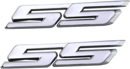 Vista 8 de Aimoll 2 piezas SS Emblemas ABS Etiqueta 3D Logo para Impala Cobalto Camaro 2010 2011 2012 2013 2014 2015 2016 2017 Negro Rojo