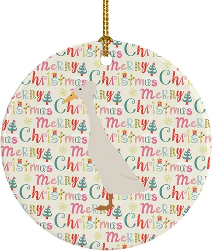 Vista 163 de Caroline's Treasures Adorno de cerámica de avestruz común para árbol de Navidad, decoración colgante para el hogar, Navidad, vacaciones, fiesta
