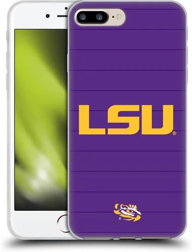 Vista 194 de Head Case Designs Funda de gel suave con licencia oficial de la Universidad Estatal de Louisiana LSU Camou compatible con Apple iPhone 7 Plus/iPhone
