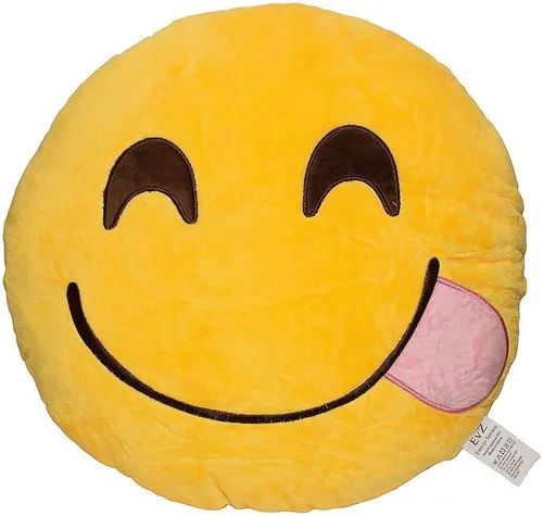 Vista 33 de Emoji Cara de Alienígena Cojín de Emoticón Relleno de Felpa Suave Almohada, Certificado Oficial, EvZ 31cm Gris